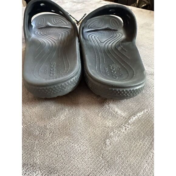 Crocs Classic Slide Black Unisex Slip On Sandals FLIP FLOPS MEN 9 WOMEN 11 - Picture 4 of 5